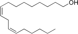 Strukturformel von Linoleylalkohol