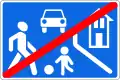 Zeichen 553:Ende einer Wohnstraße