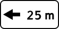 Zeichen 803:25 Meter nach links