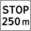 Zeichen 804:Ankündigung des Zeichens „Halt“