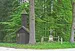Hölzerner Glockenturm in Josefsthal, OT von Litschau in Niederösterreich