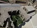 Blick vom Turm auf die Kirche