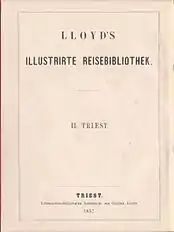 Lloyd’s illustrirte Reisebibliothek. II. Triest (1857), Leineneinband und Reihentitelblatt