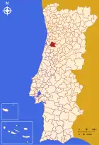 Position des Kreises Águeda