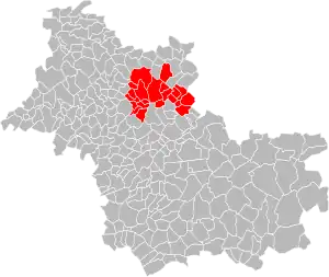 Lage der CC Beauce et Forêt im Département Loir-et-Cher