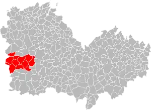 Lage der Communauté de communes Callac Argoat im Département Côtes-d’Armor