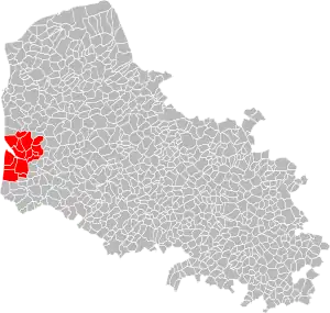 Lage des Gemeindeverbandes im Département Pas-de-Calais