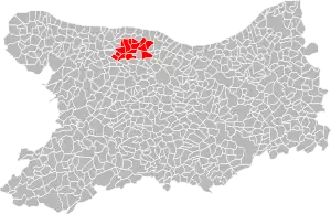 Lage des Gemeindeverbandes im Département Calvados