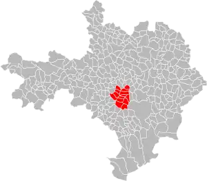 Lage der CC Leins Gardonnenque im Département Gard
