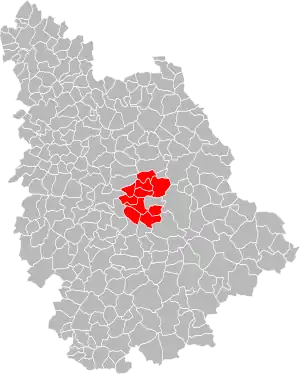 Lage der CC de Vienne et Moulière im Département Vienne