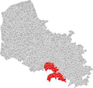 Lage des Gemeindeverbandes im Département Pas-de-Calais