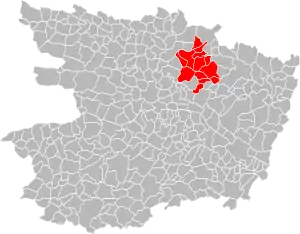 Lage der CC du Loir im Département Maine-et-Loire