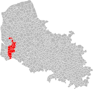 Lage des Gemeindeverbandes im Département Pas-de-Calais