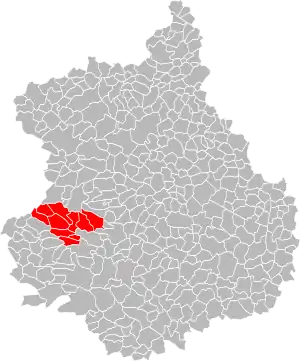 Lage der CC du Perche Thironnais im Département Eure-et-Loir