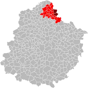 Lage der CC du Saosnois im Département Sarthe