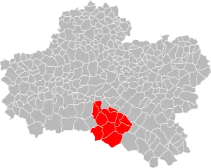 Lage der CC du Sullias im Département Loiret