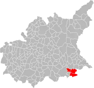 Lage der CC du Teillon im Département Alpes-de-Haute-Provence