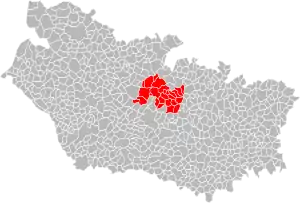Lage des Gemeindeverbandes im Département Somme