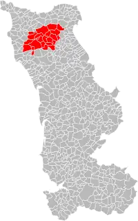 Lage der CC du Cœur du Cotentin im Département Manche