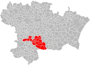 Lage der CC du Pays de Couiza im Département Aude