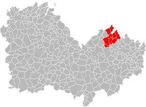 Lage der Communauté de communes du Pays de Matignon im Département Côtes-d’Armor
