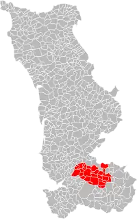 Lage des Gemeindeverbandes im Département Manche