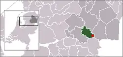 Lage des Ortes in der Gemeinde Hoogeveen