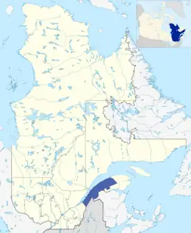 Lage der Region Bas-Saint-Laurent in Québec