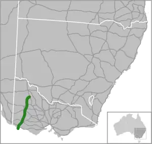 Übersichtskarte Henty Highway