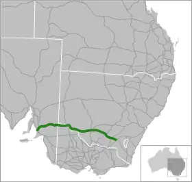Übersichtskarte Sturt Highway