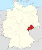 Lage des Direktionsbezirks Dresden in Deutschland