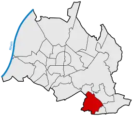 Lage von Grünwettersbach in Karlsruhe
