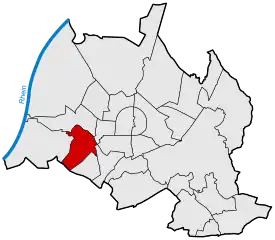 Lage von Grünwinkel in Karlsruhe