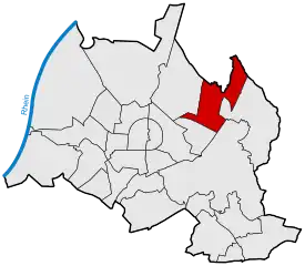 Lage von Hagsfeld in Karlsruhe