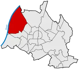 Lage von Knielingen in Karlsruhe