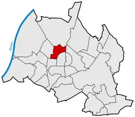 Lage von Nordstadt in Karlsruhe