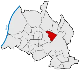 Lage von Rintheim in Karlsruhe