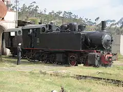 Ansaldo R.442.56 im Betriebswerk Asmara