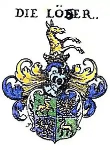 Wappen der Löser in Johann Siebmachers Wappenbuch von 1605
