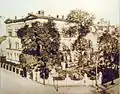Ansicht des Logengebäudes, rechts im Bild ist das Dach des Künstlerhauses zu sehen (etwa 1910)