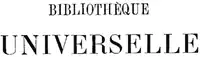Bibliothèque universelle