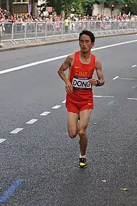 Dong Guojian beim Olympischen Marathon 2012 in London