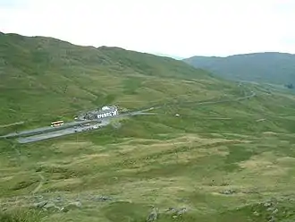 Der Kirkstone Pass. Blick auf das Kirkstone Pass Inn in südöstlicher Richtung