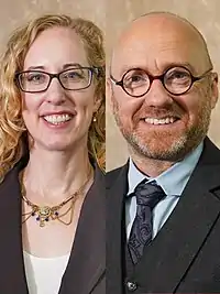 Parteiführers Lorna Slater MSP and Patrick Harvie MSP