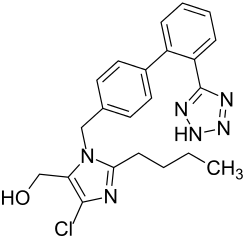 Strukturformel von Losartan