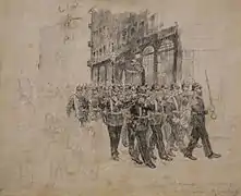 Wachparade in der Meisengasse