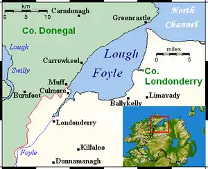 Karte des Lough Foyle