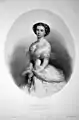 Louise Liebhart, Lithographie von Eduard Kaiser, 1859