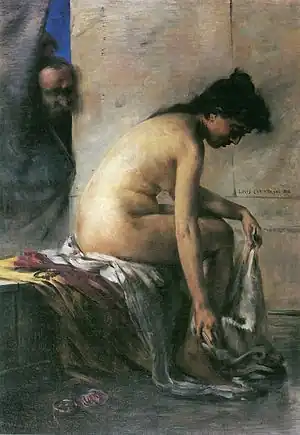 Lovis Corinth: Susanna im Bade, 1890