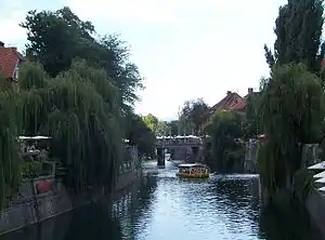 Schusterbrücke über die Ljubljanica
